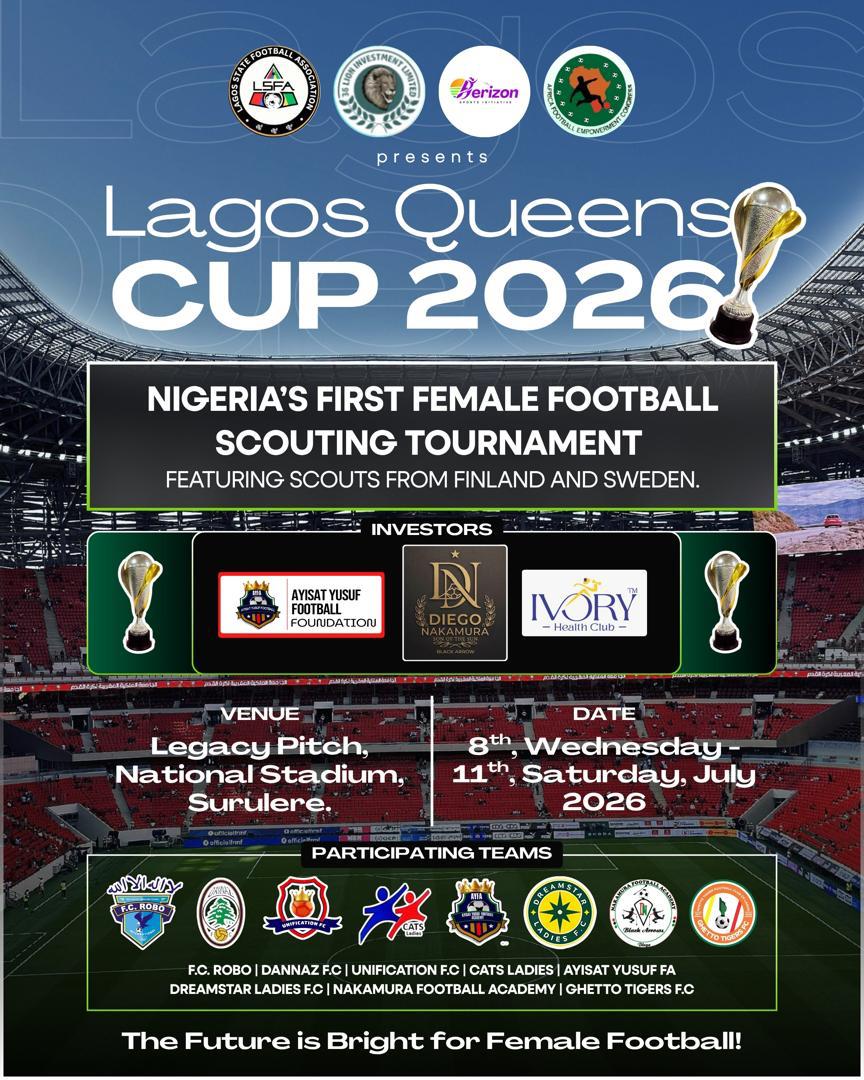 Lagos Queens Cup set for debut as eight women's teams battle before European scouts