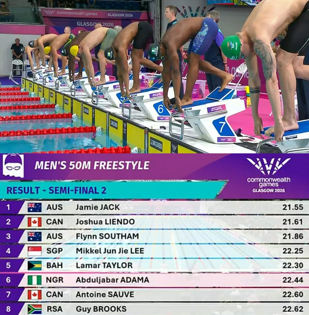 Adama impresses in the pool despite semifinal exit at Commonwealth Games