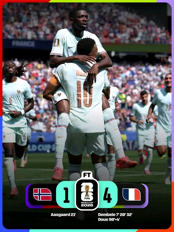 Ousmane Dembele first half hattrick powers France past Norway at 2026 FIFA World Cup