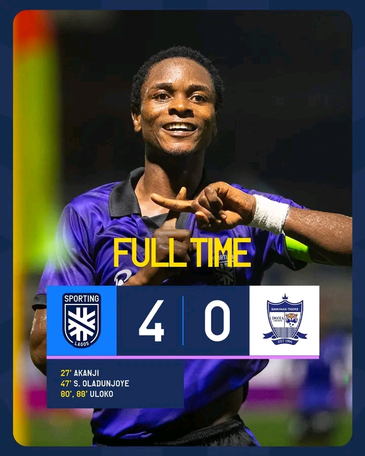 NNL Super 4: Sporting Lagos storm clear at summit after crushing win over Doma United