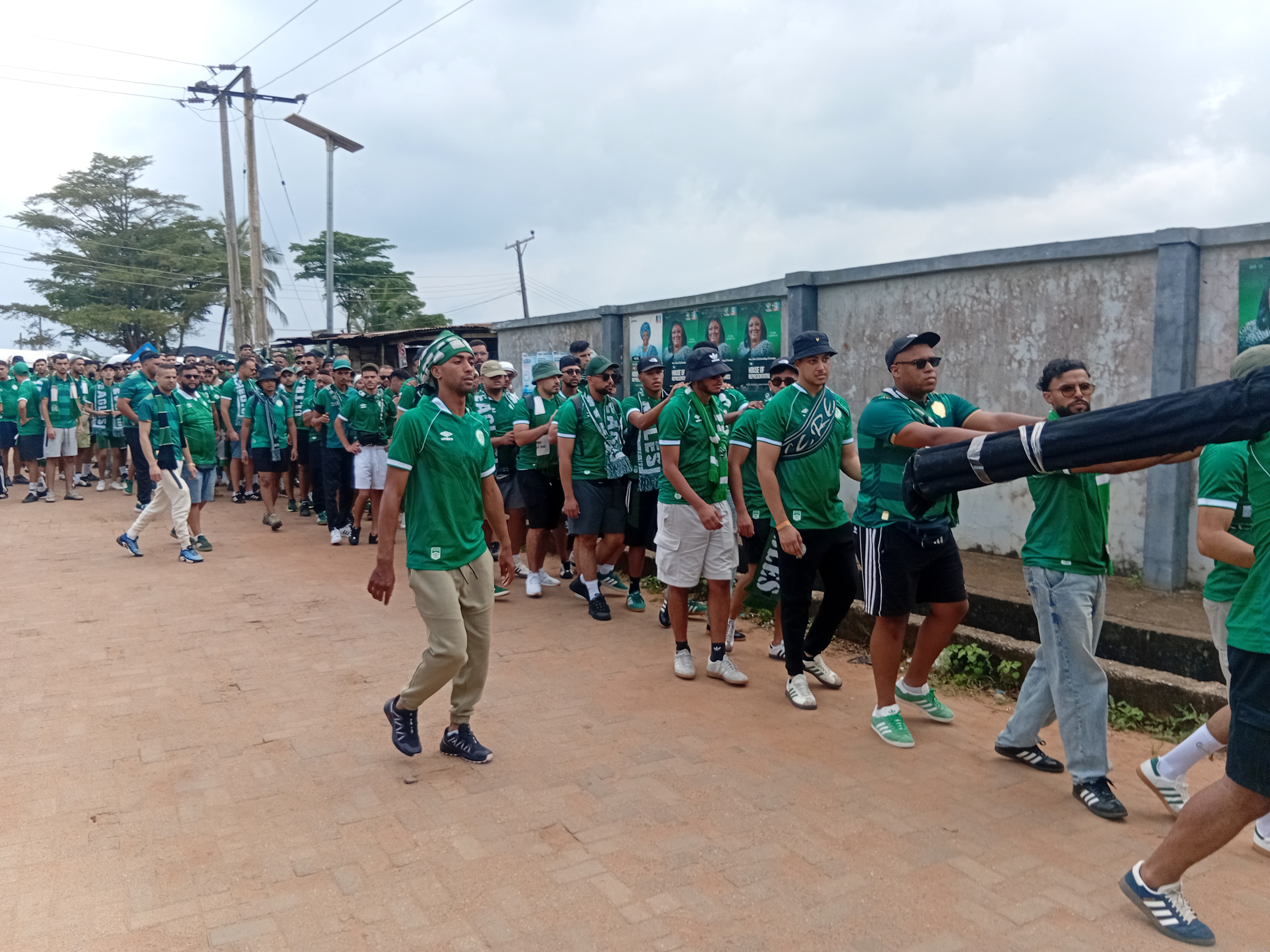 CAF Confederations Cup: Raja Casablanca fans travel from Morocco to suport team in Ikenne